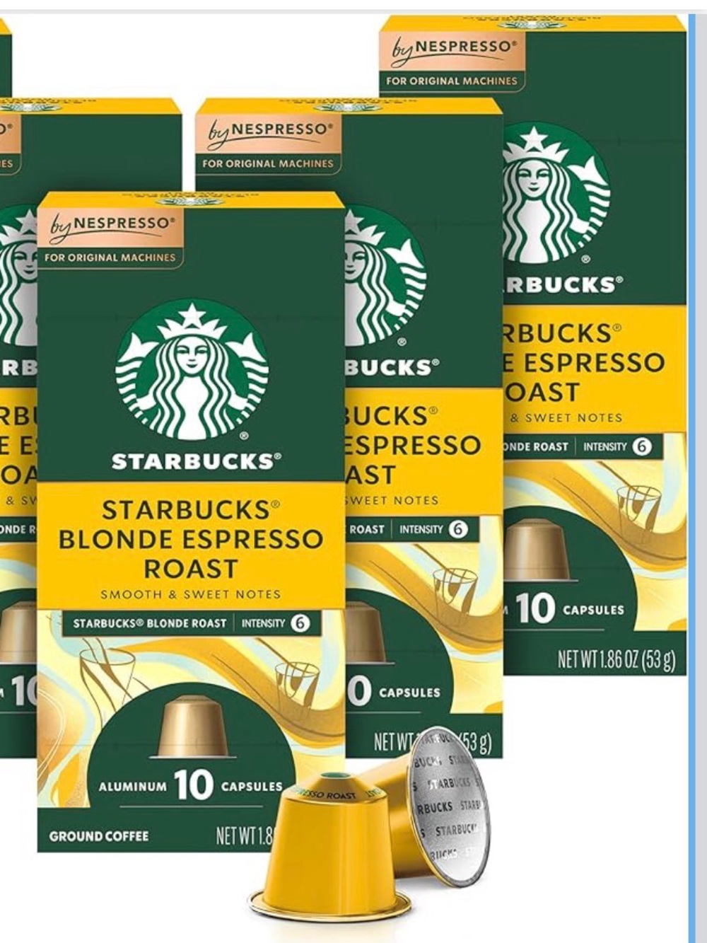 Starbucks Nespresso Original LineBlonde Espresso Roast Capsules - 50 pack 2/27